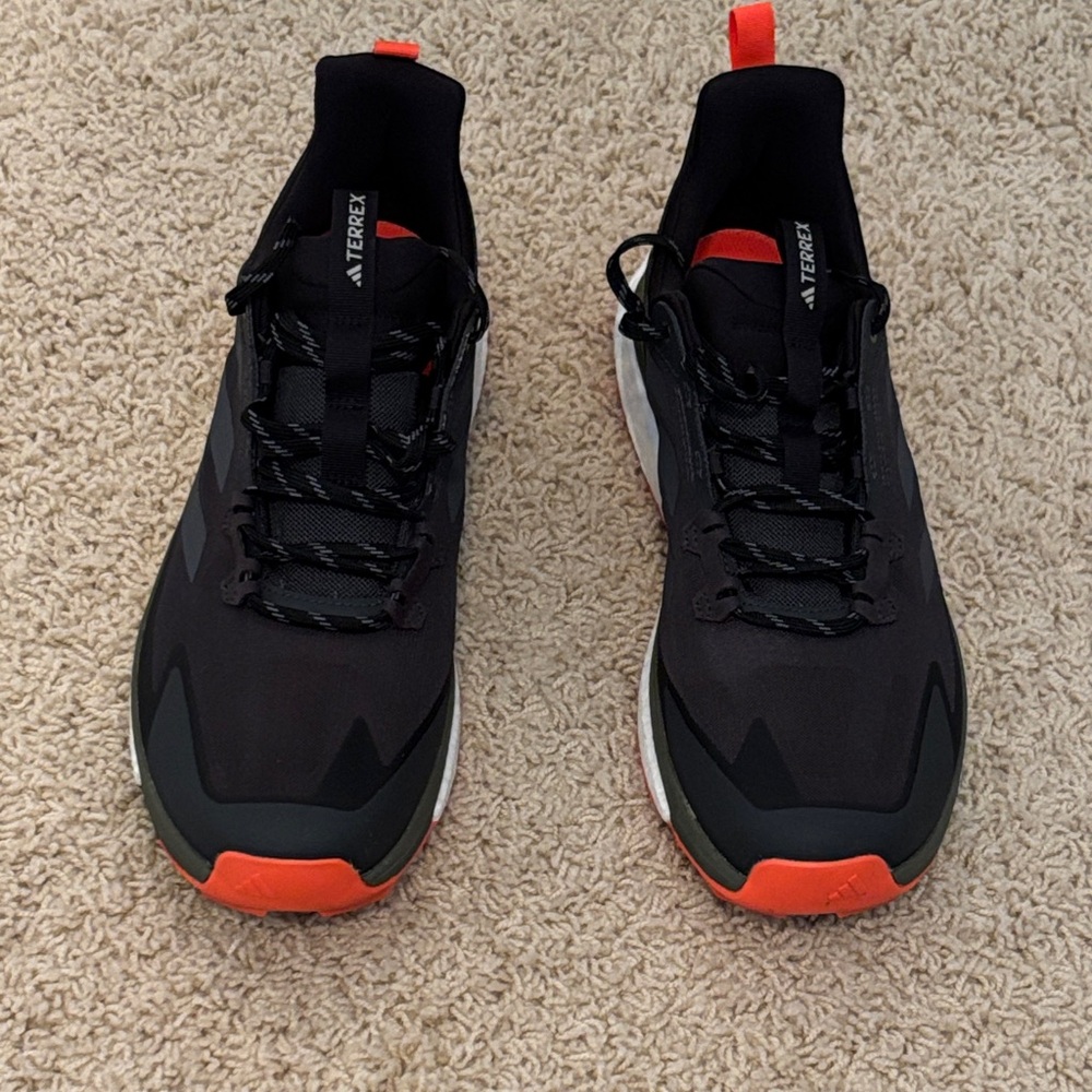 adidas Terrex Black with Orange Accent Athletic Shoes